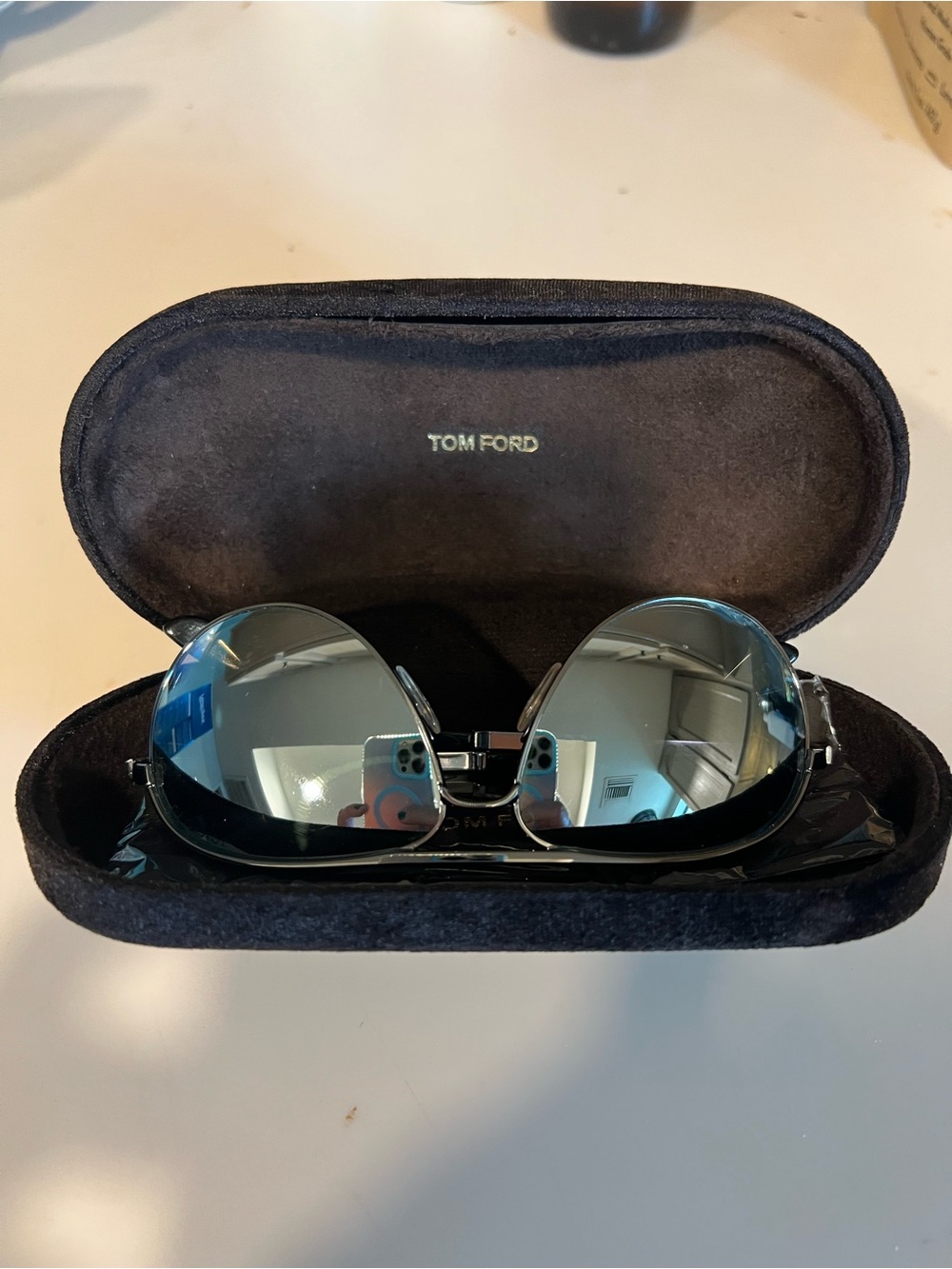 Tom Ford Black Metal Sunglasses with Gray Lenses - Picture 6 of 8